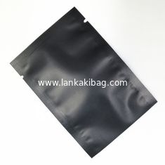 China Matte Open Top Mylar Black Vacuum Heat Sealing Packing Plastic Bag Aluminum Foil Bag supplier