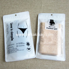 China Custom Logo Printing One Side Clear Plastic Women's Underwear Packaging k Bag supplier