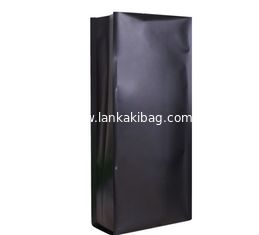 China 2.5KG Eight Side flat bottom black aluminum foil Flat Plastic Coffee bags stand up pouches with Valve supplier