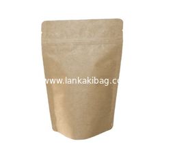 China Clear paper pouch kraft bag stand up zipper pouch food grade pouch supplier