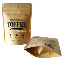 China Custom Printed Stand up pouch kraft paper coffee bag with zipper supplier