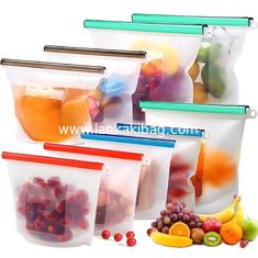 China Eco Friendly Waterpoof Leakproof Snack Reusable Silicone Food Storage Bag supplier
