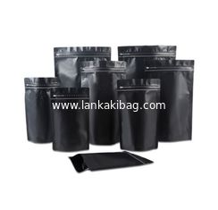 China Stand up Black Heat Seal Food Grade Zip Plastic Bags for Nut Snack supplier