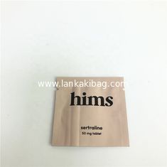 China Custom Plastic Mylar Pill Packaging Sachet Three Side Sealed Bag For Cosmetics Sample Packaging supplier