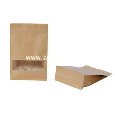 China Food Grade kraft food packaging Custom Logo Printed Bags Zip lock Top for coffee tea and snacks supplier
