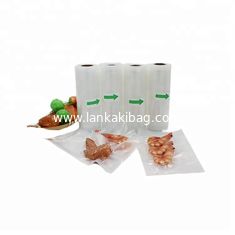 China Clear PE Bags Supplier Embossed Plastic Vacuum Food Sealer Rolls supplier