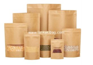 China Packaging Paper Bag Food Biodegradable Candy Beef Bags Low Cost Paper Stand Up Pouch With Zipper supplier