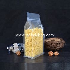 China Resealable Ziplock Clear Transparent Plastic Flat Bottom Packaging Pouch Zipper Bag supplier