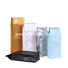 China Factory Custom Printed logo Packaging bag Resealable Flat Bottom Stand Up Zipper value Pouch Coffee Bag with tin tie supplier