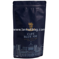 China Reclosable aluminum foil matte color zipper stand up coffee bag with valve supplier