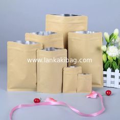China Waterproof snack packaging three side seal kraft paper pouch bag supplier