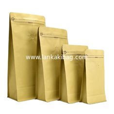 China 250g/500g/1KG Aluminum Foil Flat Bottom Coffee Bean Zipper Plastic Bags With Valve supplier
