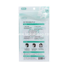 China Aluminum foil clear window bag face mask packaging pouch with zipper supplier