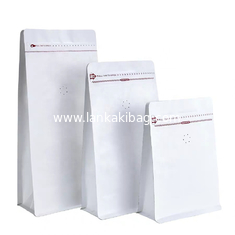 China biodegradable coffee tea packaging Eco friendly  zip lock white Kraft paper stand up pouch bags with Valve supplier