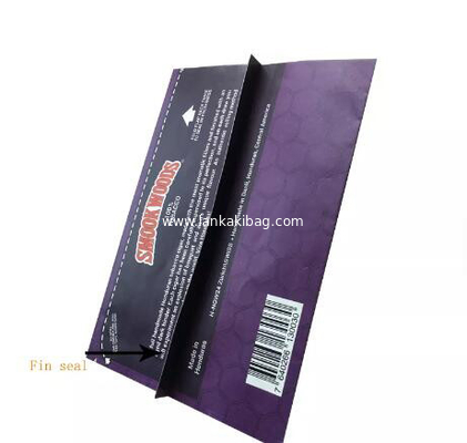 Printed Plastic Foil Fin Seal Smokewoods Tobacco Packaging Bags Pouch For tobacco supplier