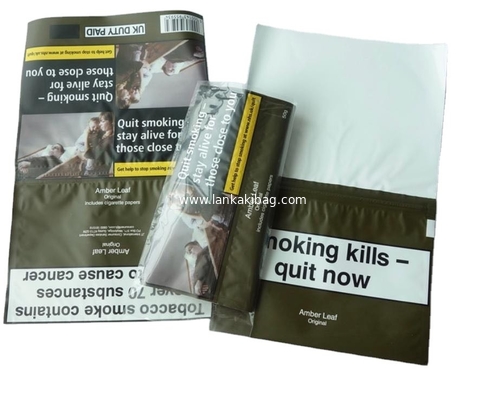 Custom plastic 30g Rolling Tobacco Plastic Pouch with Adhesive supplier