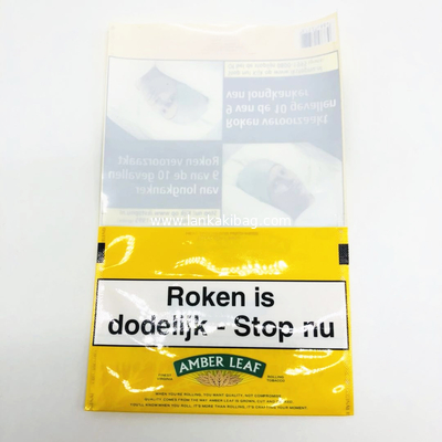 Custom plastic 30g Rolling Tobacco Plastic Pouch with Adhesive supplier