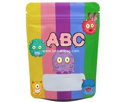 Custom Logo Standu up Plastic packaging proof zipper mylar pouch supplier