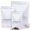 Stand up clear eco white kraft paper bags supplier with clear window supplier