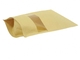 Matte Clear Window recycled kraft paper bags with bottom gusset for food supplier