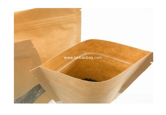 Kraft Paper Standing up Pouches Packaging Zipper Bag for Food supplier