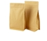 Stand up Clear Paper Kraft Zipper Bag with Flat bottom gusset supplier