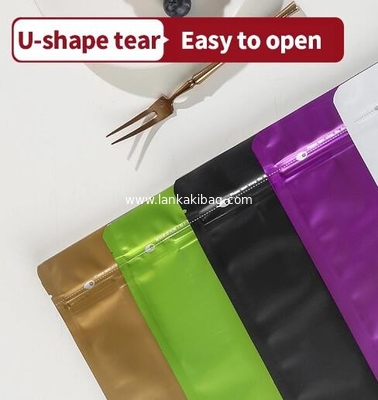 Flat Bottom silver foil food packaging ziplock Bags with Window for Snack packing supplier