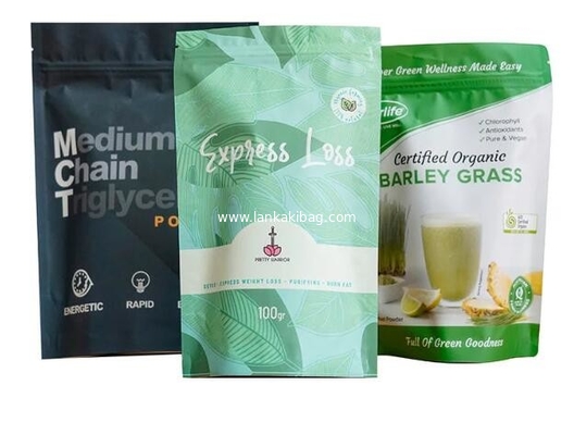 Stand up Aluminum Foil  Zip Lock printed plastic bags for food packaging supplier