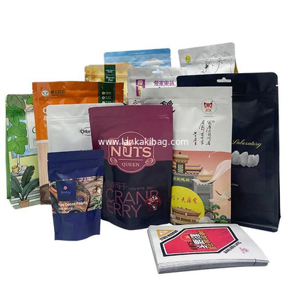 Stand up Aluminum Foil  Zip Lock printed plastic bags for food packaging supplier