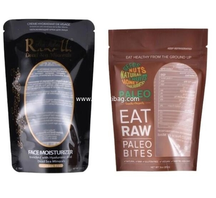 Stand up biodegradable fcustom food packaging bags with Ziplock supplier