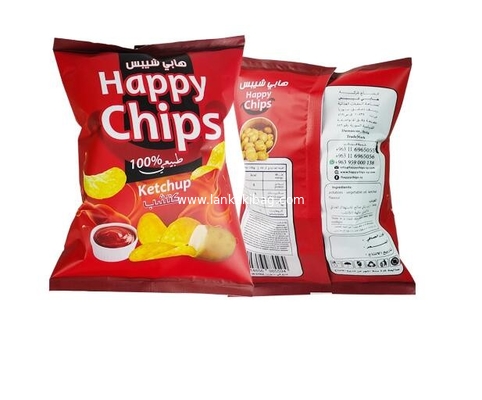 Custom Food Popcorn Potato Chips three side seal pouch for Snack supplier