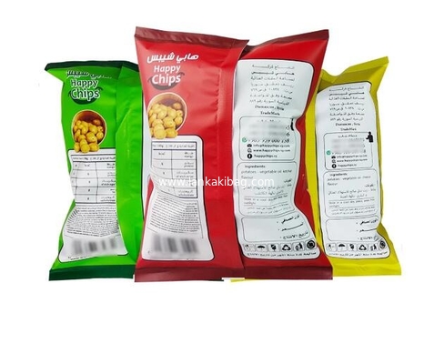 Custom Food Popcorn Potato Chips three side seal pouch for Snack supplier