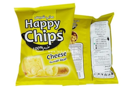 Custom Food Popcorn Potato Chips three side seal pouch for Snack supplier