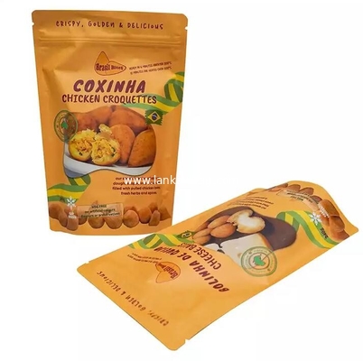 Custom printed food grade ziplock snack plastic bags for packaging food with gusset supplier