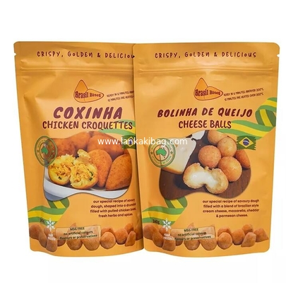 Custom printed food grade ziplock snack plastic bags for packaging food with gusset supplier