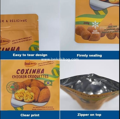 Custom printed food grade ziplock snack plastic bags for packaging food with gusset supplier