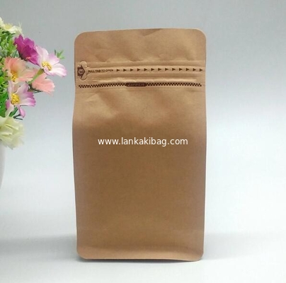 Custom logo Flat Bottom triple laminated aluminium foil bags with Zipper for food supplier