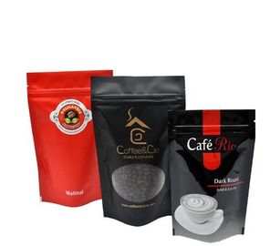 Customized Tin Tie Coffee Bean Bag / Aluminum Foil Side Gusset Quad Seal Packaging Coffee Bag with Valve supplier