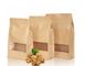 Food Grade Moisture Proof Resealable 1Kg Customized Brown Packaging Paper Flour Bags With Zipper Tear Notch supplier