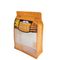 100% Food Grade Transparent Clear Window OPP BOPP Plastic Square Block Flat Bottom Pouch Bag with Zipper supplier