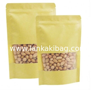 Stand up Ziplock Biodegradable printed kraft paper bags for underwear packing supplier