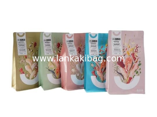 Custom Printing Flat Bottom Aluminium Foil Ziplock Bag for food supplier