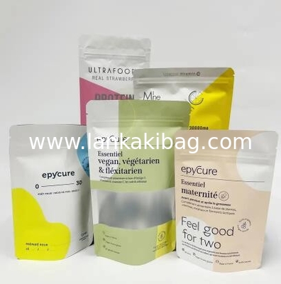 Stand up mylar foil mini pouches with ziplock for Food Packaging supplier