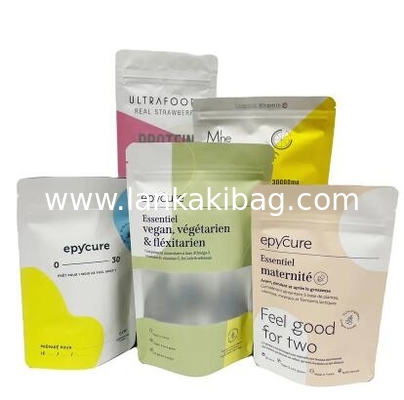 Stand up mylar foil mini pouches with ziplock for Food Packaging supplier