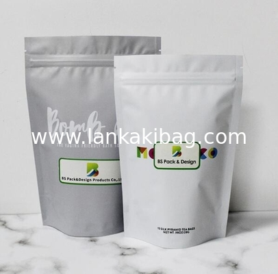 Custom printing Stand up aluminium foil laminated pouches with Ziplock supplier