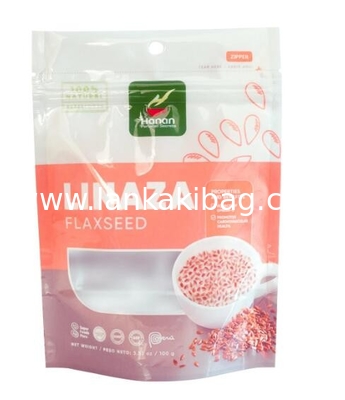 Custom Printed Clear Plastic Ziplock Aluminum bag packaging for food supplier