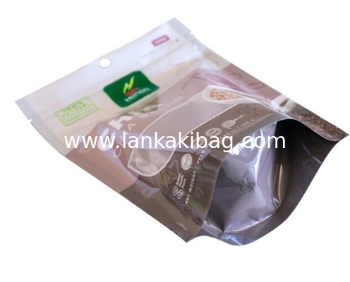 Custom Printed stand up ziplock aluminium foil pouches with for food pack supplier