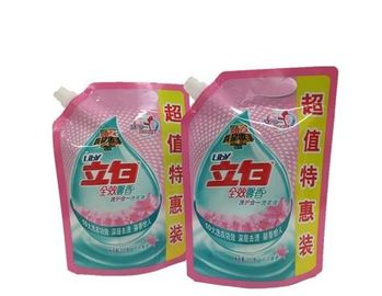 Eco-friendly custom aluminum foil liquid detergent  Plastic spout pouch wholesale supplier