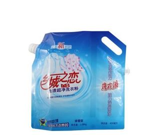 Eco-friendly custom aluminum foil liquid detergent  Plastic spout pouch wholesale supplier