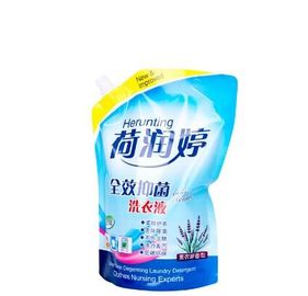 Eco-friendly custom aluminum foil liquid detergent  Plastic spout pouch wholesale supplier